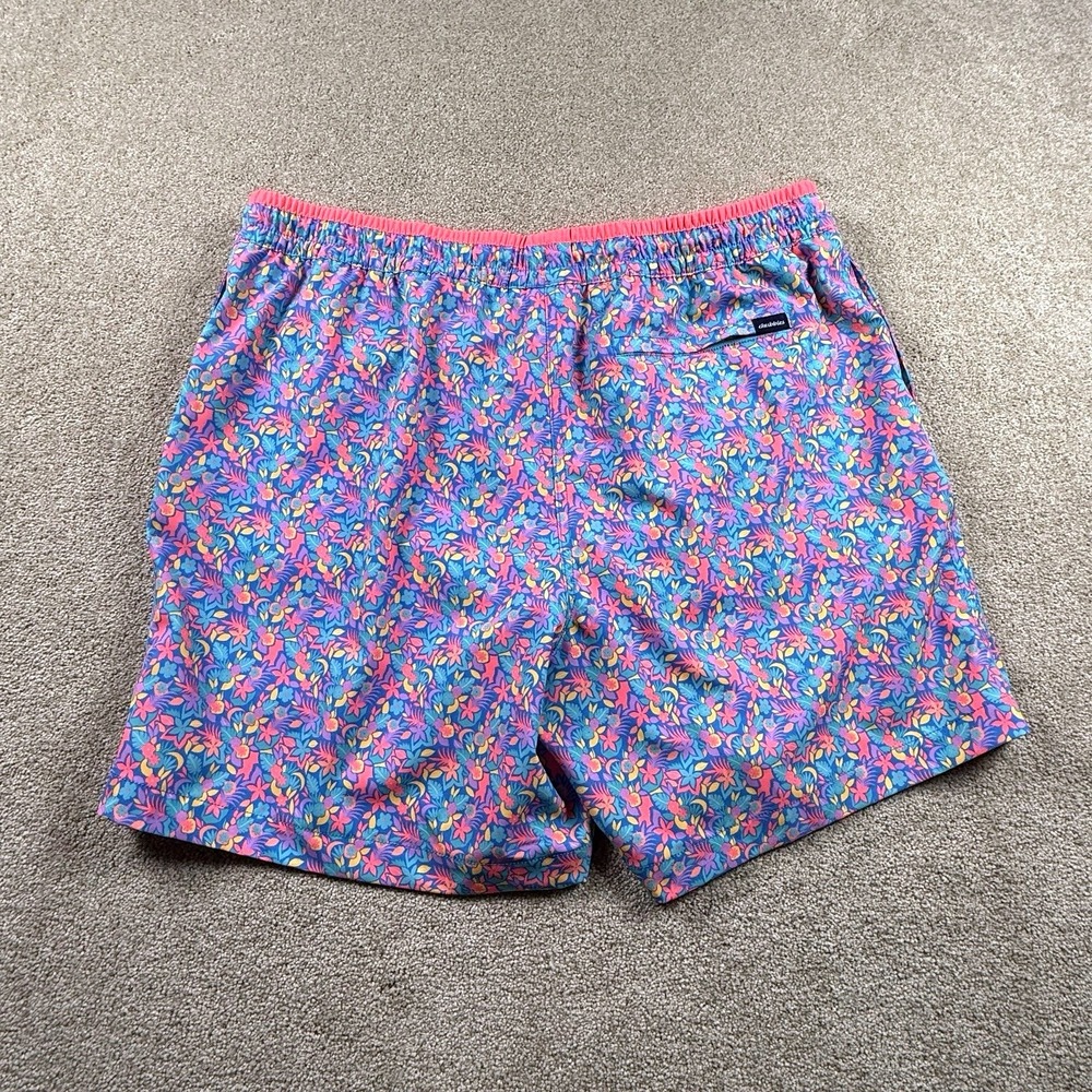 Chubbies "The Spades" Swim Trunks Shorts 5.5" Men's Small Pink Blue 2 in 1 Liner - Picture 2 of 8